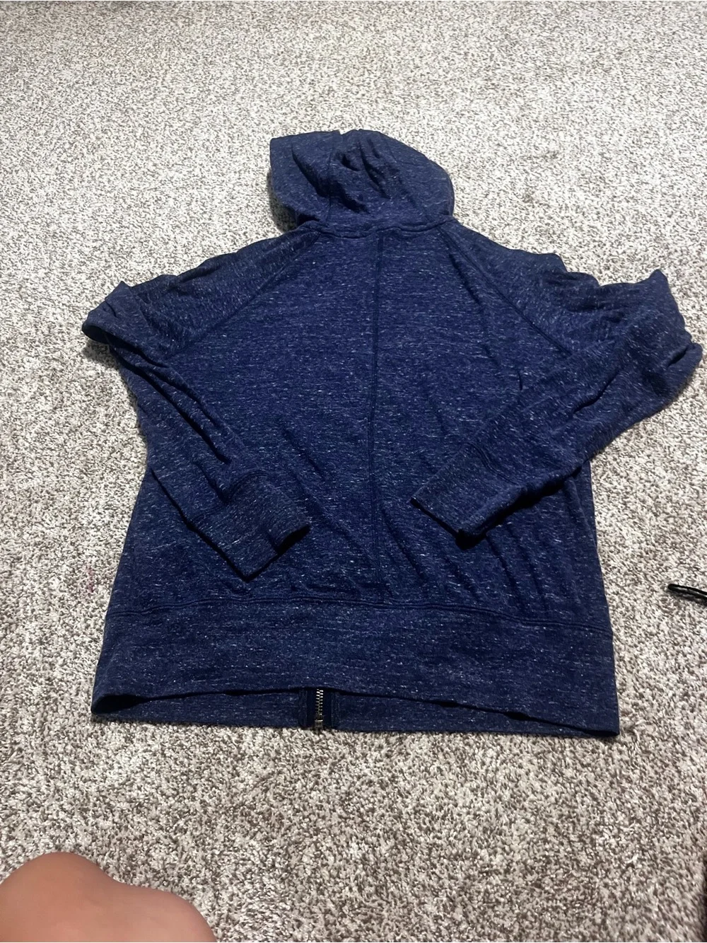 Nike Women’s Full Zip Hoodie Medium Blue Speckled Logo Sweatshirt Casual Y2K